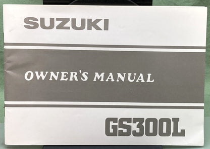 Genuine Suzuki 99011-11920-03A GS300L Owner's Manual 1982