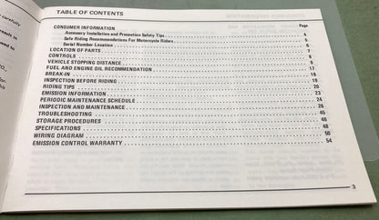 Genuine Suzuki 99011-38220-03A SP250 Owner's Manual 1982