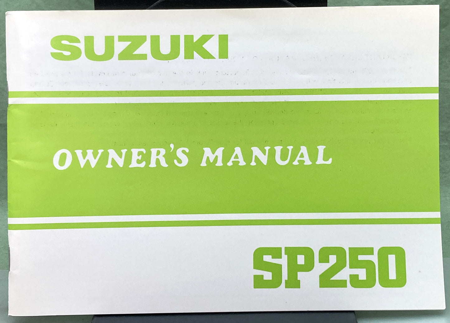 Genuine Suzuki 99011-38220-03A SP250 Owner's Manual 1982