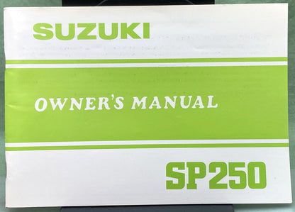 Genuine Suzuki 99011-38220-03A SP250 Owner's Manual 1982