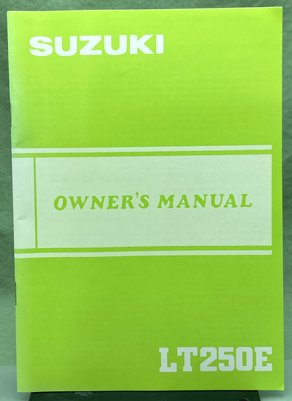 Genuine Suzuki 99011-24520-03A LT250E Owner's Manual 1984