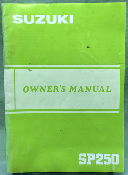 Genuine Suzuki 99011-38223-03A SP250 Owner's Manual 1984