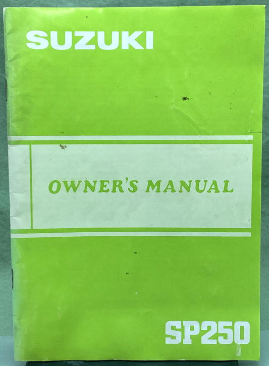 Genuine Suzuki 99011-38223-03A SP250 Owner's Manual 1984