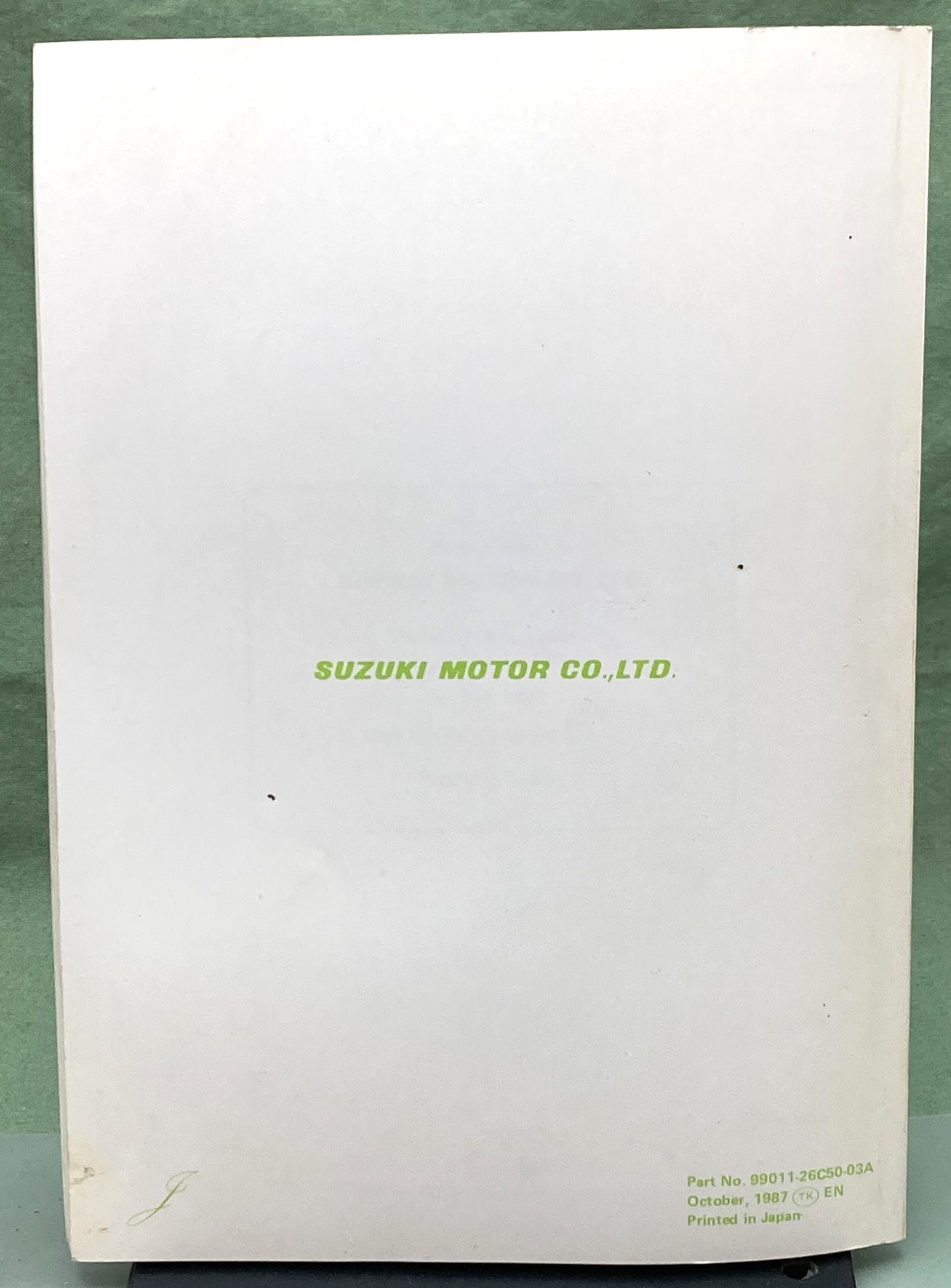 Genuine Suzuki 99011-26C50-03A RM250 Owner's Maintenance Manual 1987