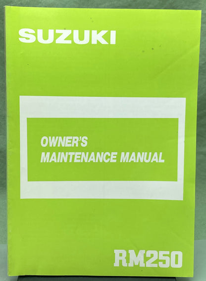 Genuine Suzuki 99011-00B22-03A RM250 Owner's Manual 1986