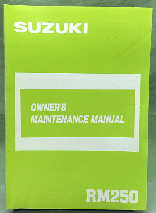 Genuine Suzuki 99011-00B22-03A RM250 Owner's Manual 1986
