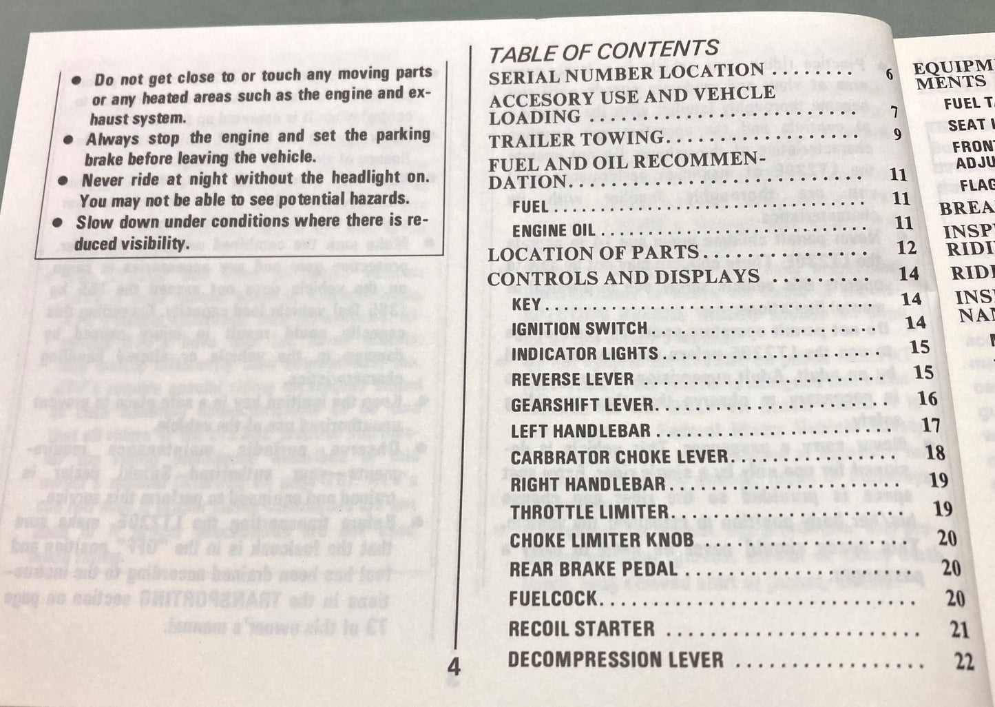 Genuine Suzuki 99011-35B20-03A LT230E Owner's Manual 1986