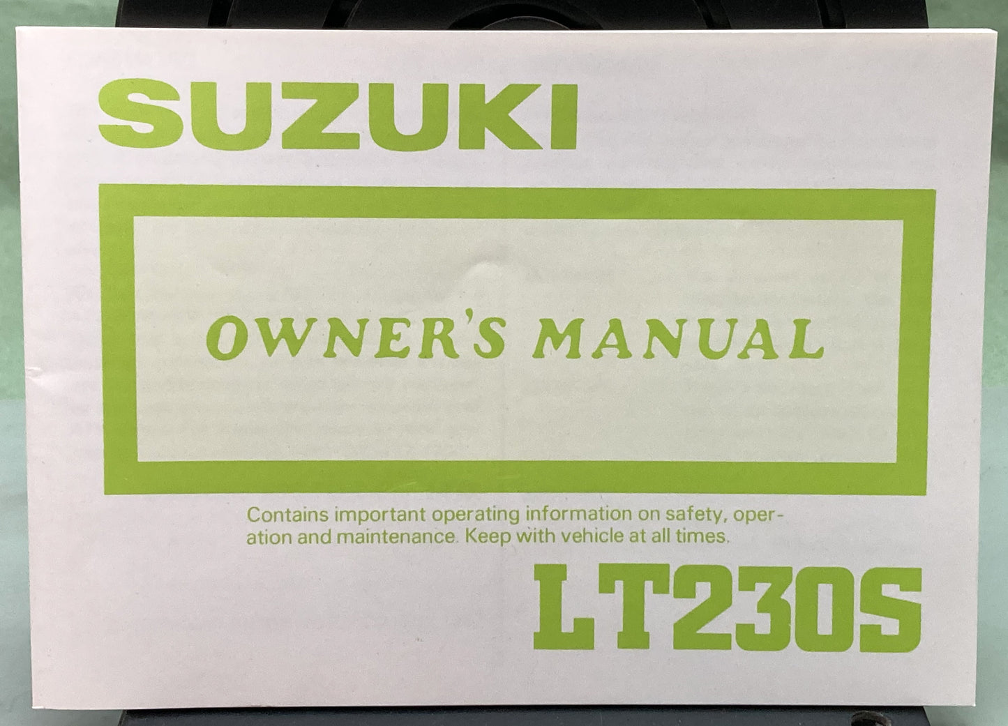 Genuine Suzuki 99011-22A23-03A LT230S Owner's Manual 1987