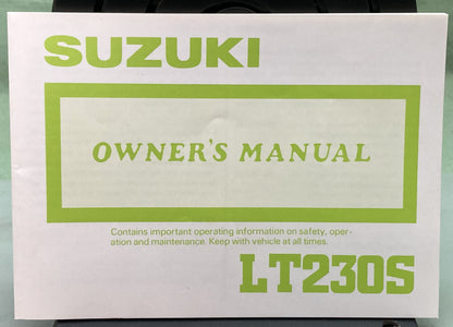 Genuine Suzuki 99011-22A23-03A LT230S Owner's Manual 1987