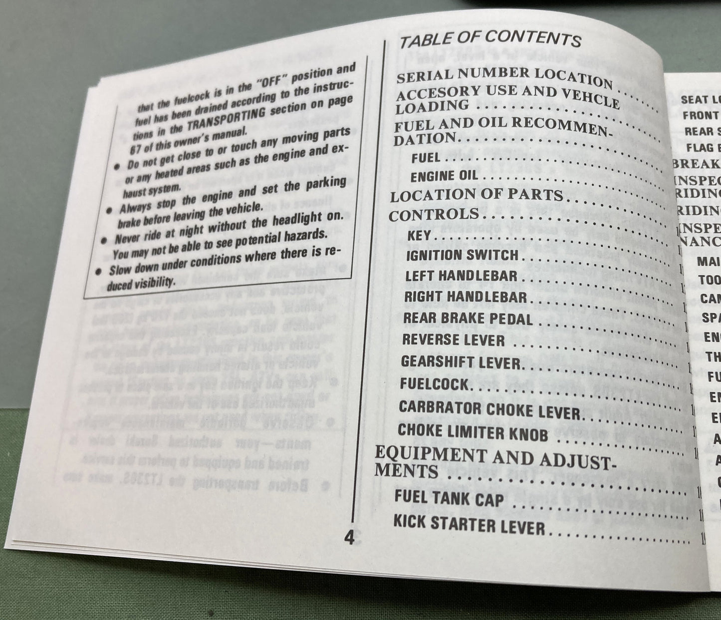 Genuine Suzuki 99011-22A22-03A LT230S Owner's Manual 1986