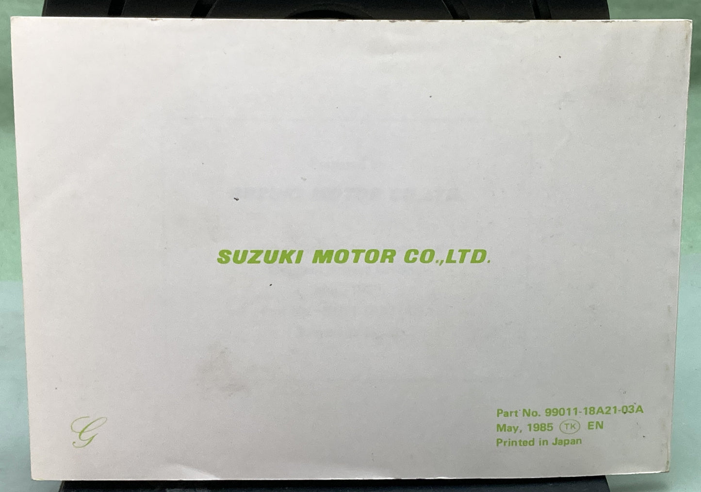 Genuine Suzuki 99011-18A21-03A LT230GE Owner's Manual 1985