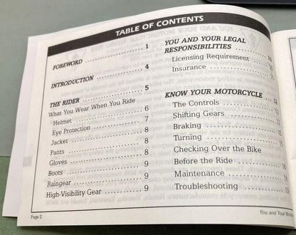 Genuine Suzuki 99014-20630-03A You and Your Motorcycle Riding Tips 1989