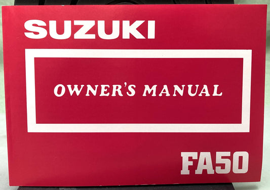 Genuine Suzuki 99011-02228-03A FA50 Owner's Manual 1986