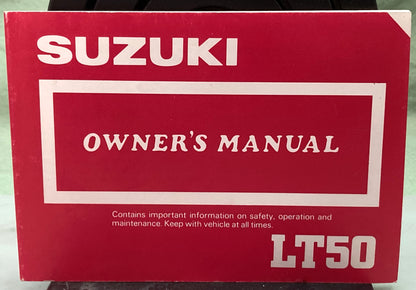 Genuine Suzuki 99011-04233-03A LT50 Owner's Manual 1986