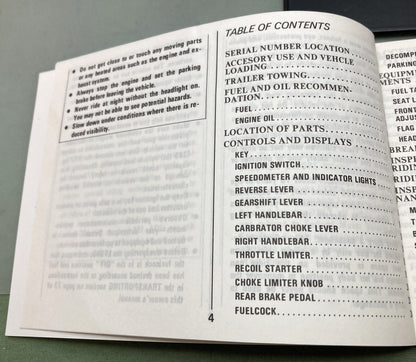 Genuine Suzuki 99011-04B51-03A LT300E Owner's Manual 1987