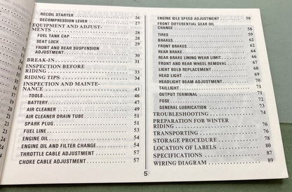 Genuine Suzuki 99011-19B21-03A LT-4WD Owner's Manual 1987