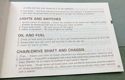 Genuine Suzuki 99014-20610-03A Tips for The ATV Rider and Off-Road Practice 1985