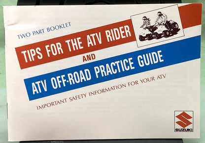 Genuine Suzuki 99014-20610-03A Tips for The ATV Rider and Off-Road Practice 1985