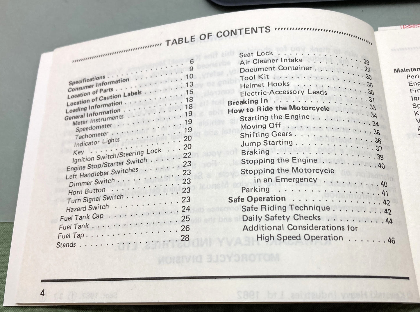 Genuine Kawasaki 99920-1183-01 KZ750LTD Owner's Manual 1982