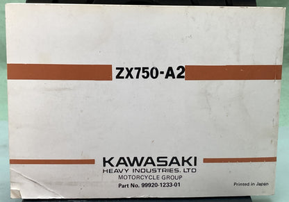 Genuine Kawasaki 99920-1233-01 GP Z750 Owner's Manual 1983