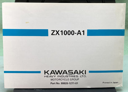 Genuine Kawasaki 99920-1271-01 Ninja 1000R Owner's Manual 1985