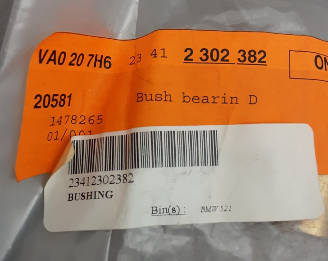 NEW GENUINE BMW 23412302382 BUSH BEARING R80GS R80ST R80 85-87 R65 1980-1995