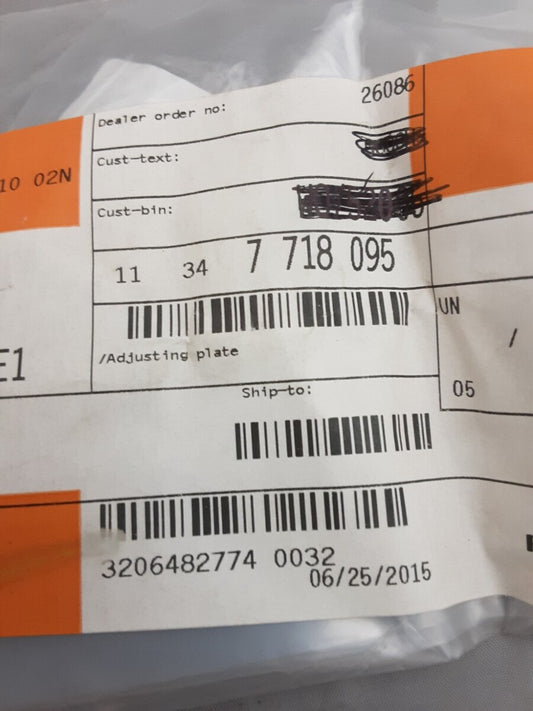 NEW GENUINE BMW 11347718095 ADJUSTING PLATE 2,12 MM