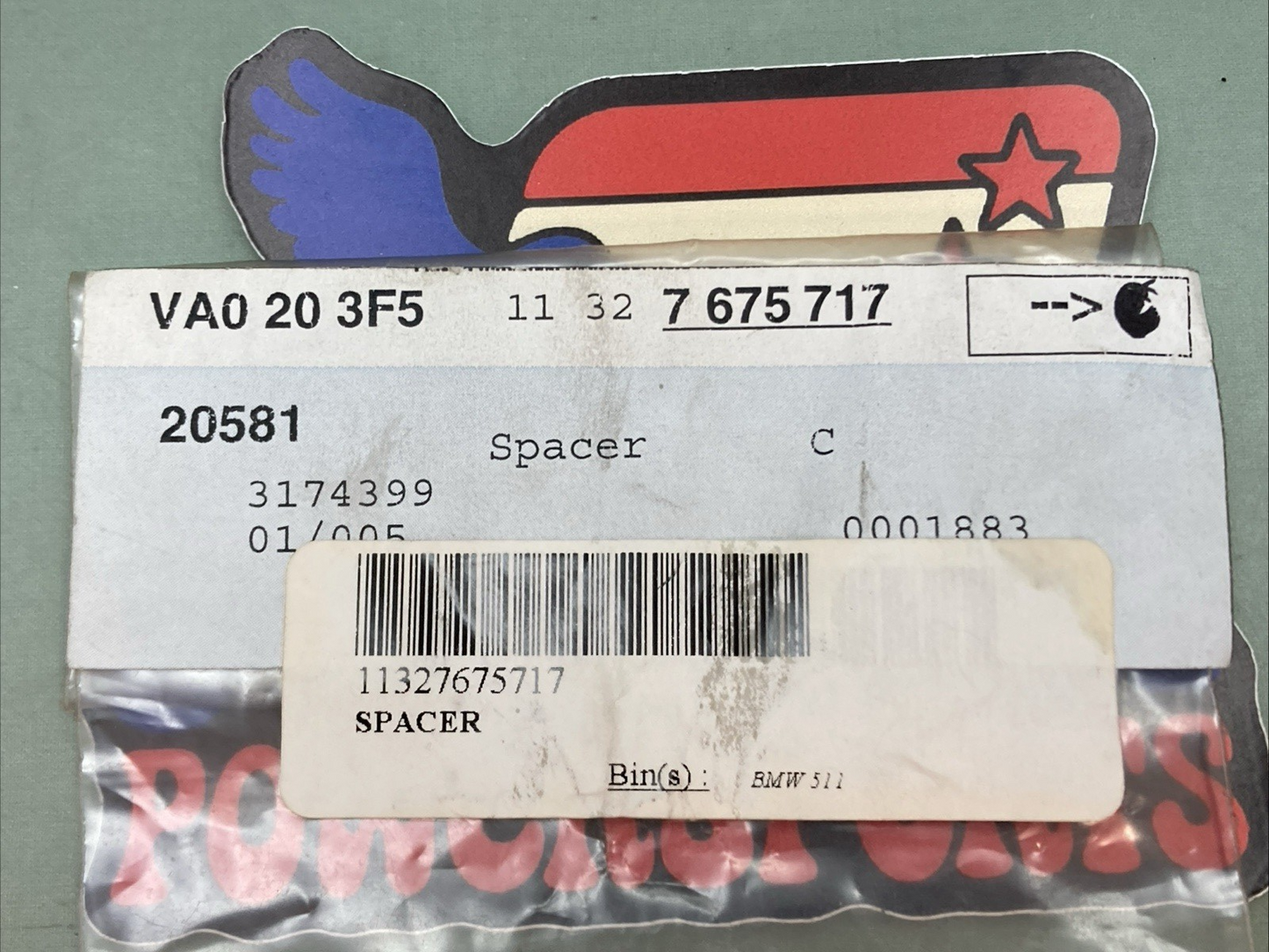 NEW GENUINE BMW 11327675717 SPACER-2, 65MM