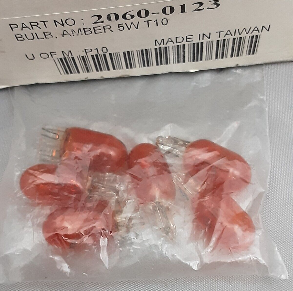 QTY 6 NEW DRAG SPECIALTIES 2060-0123 BULB AMBER 5W T10 Marker Light Wedge Bulbs