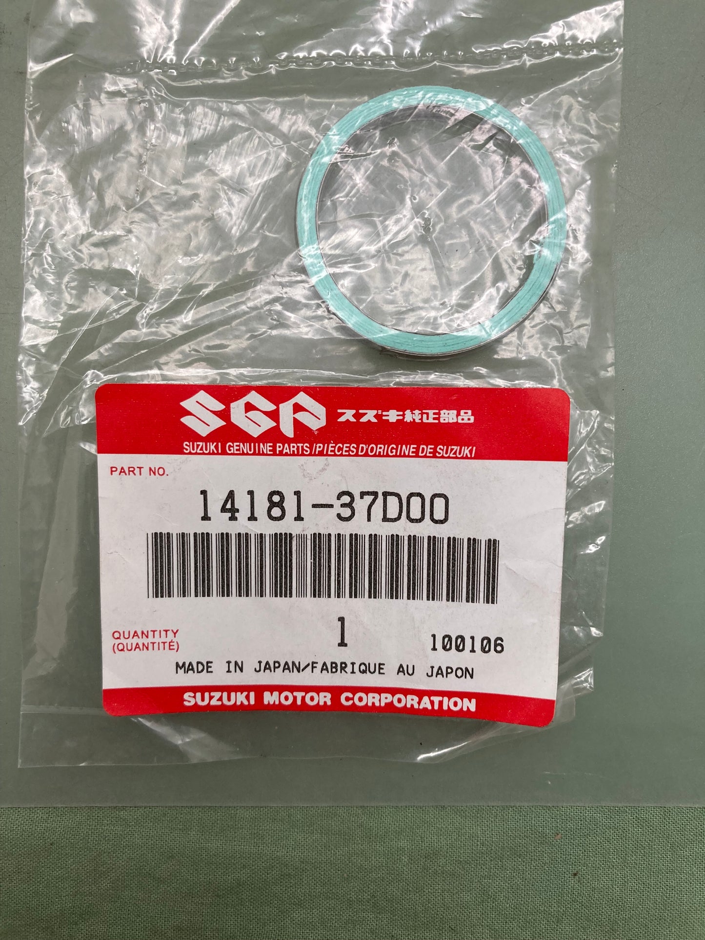 New Genuine Suzuki 14181-37D00 EXHAUST GASKET 14181-03310