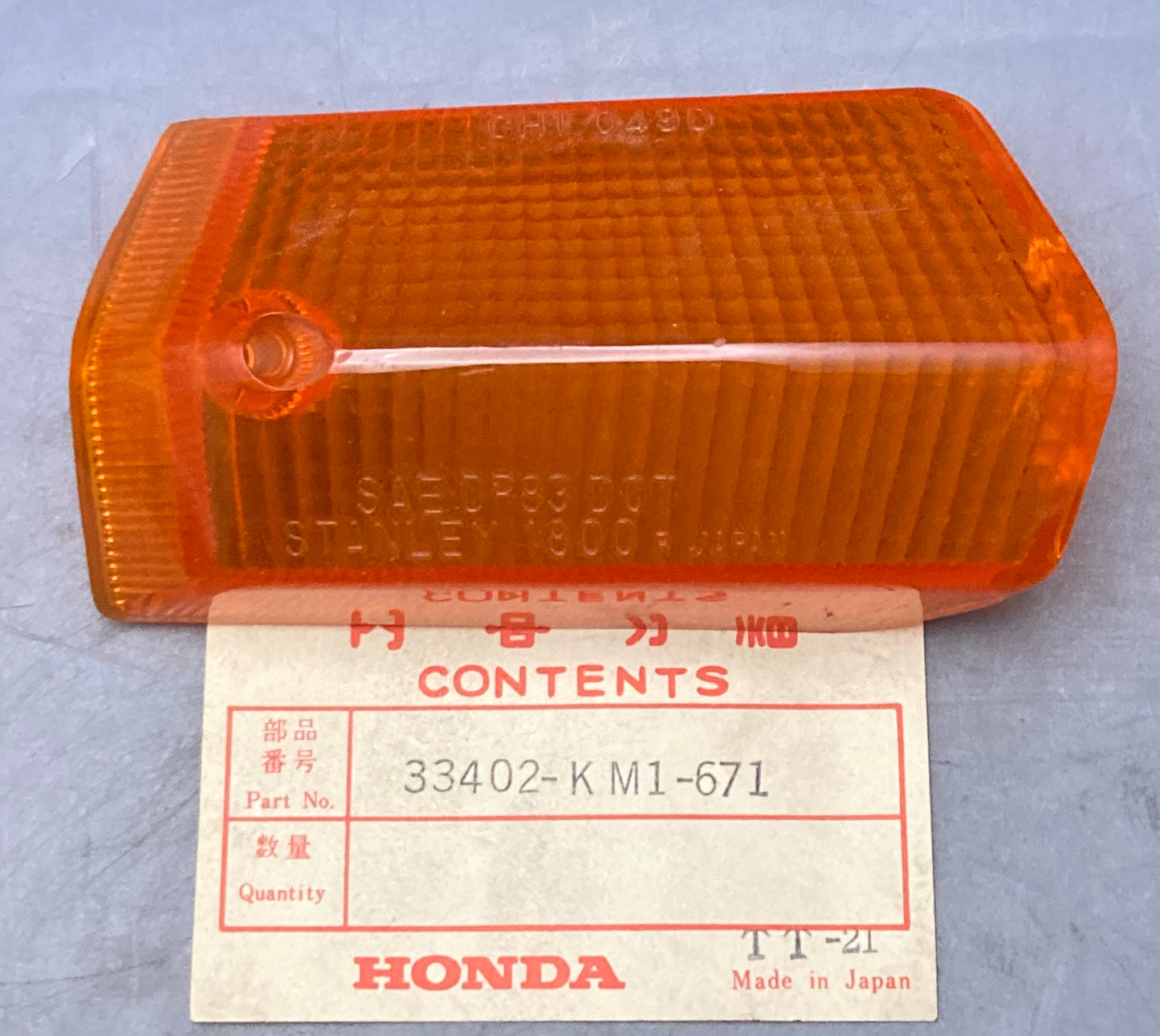 New Genuine Honda 33402-KM1-671 Turn Signal Lens