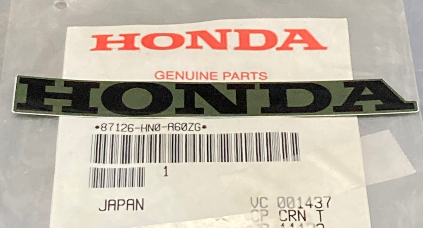 New Genuine Honda 87126-HN0-A60ZG Mark, Rr (Type7)