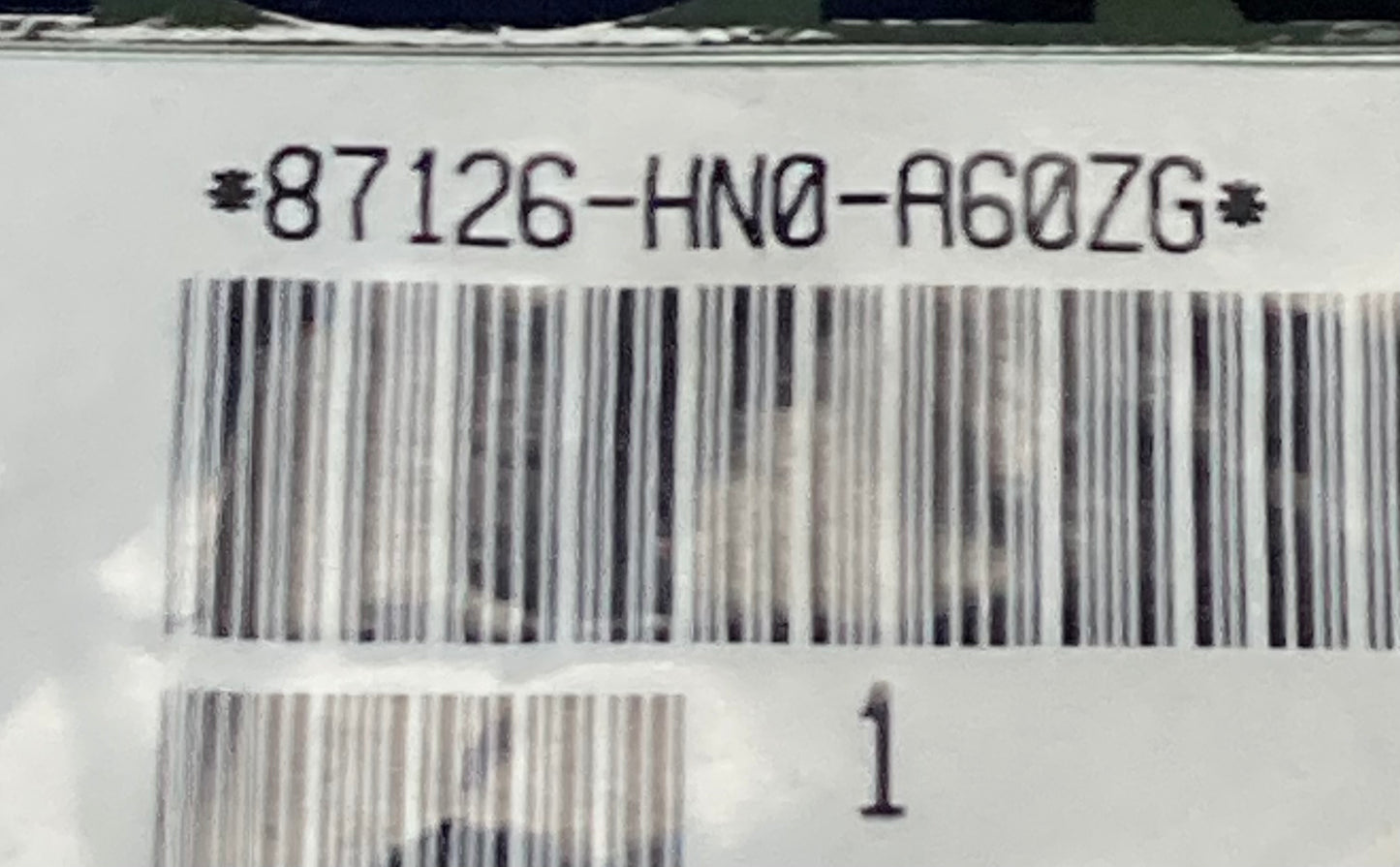 New Genuine Honda 87126-HN0-A60ZG Mark, Rr (Type7)