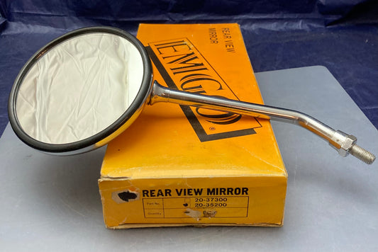 New Genuine Emgo 20-35200 Universal Round Mirror Long Stem Chrome Plated