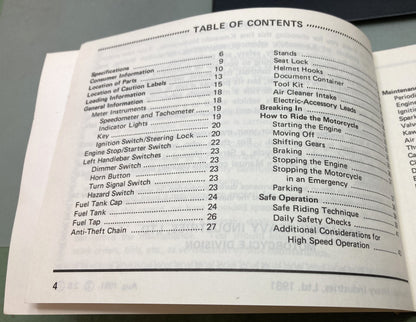 Genuine Kawasaki 99920-1144-02 KZ750LTD Owner's Manual 1981