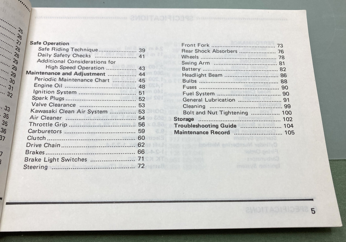 Genuine Kawasaki 99920-1136-03 KZ550LTD Owner's Manual 1981