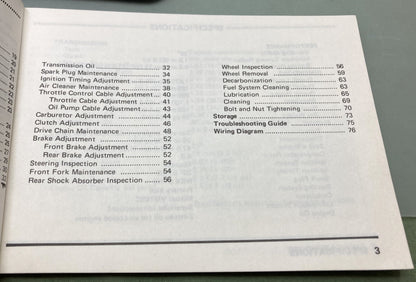Genuine Kawasaki 99920-1121-01 KD80 Owner's Manual 1980