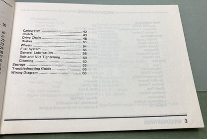 Genuine Kawasaki 99920-1218-01 KD80M Owner's Manual 1982