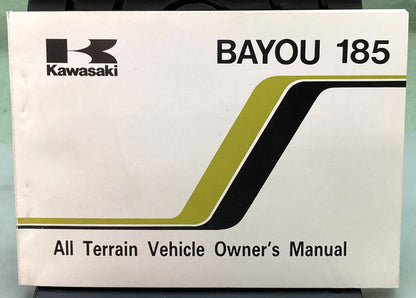 Genuine Kawasaki 99920-1297-01 Bayou 185 Owner's Manual 1984
