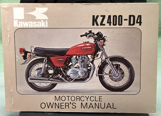Genuine Kawasaki 99932-004-01 KZ400-D4 Owner's Manual 1976