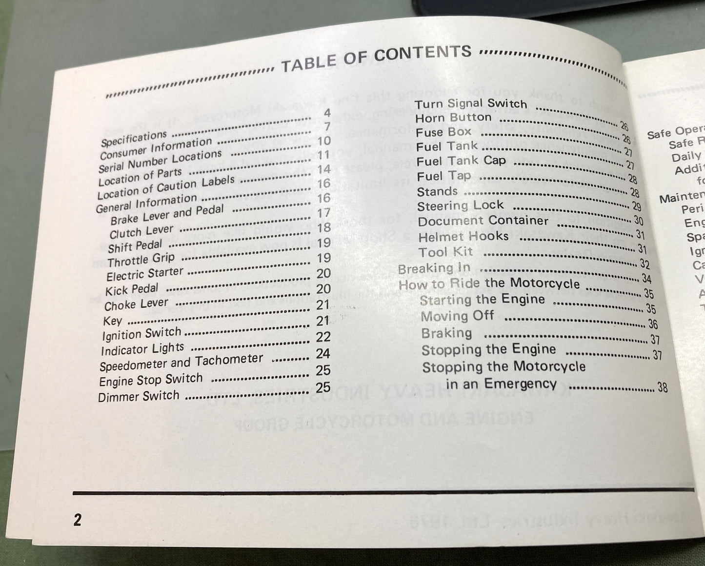 Genuine Kawasaki 99932-004-01 KZ400-D4 Owner's Manual 1976