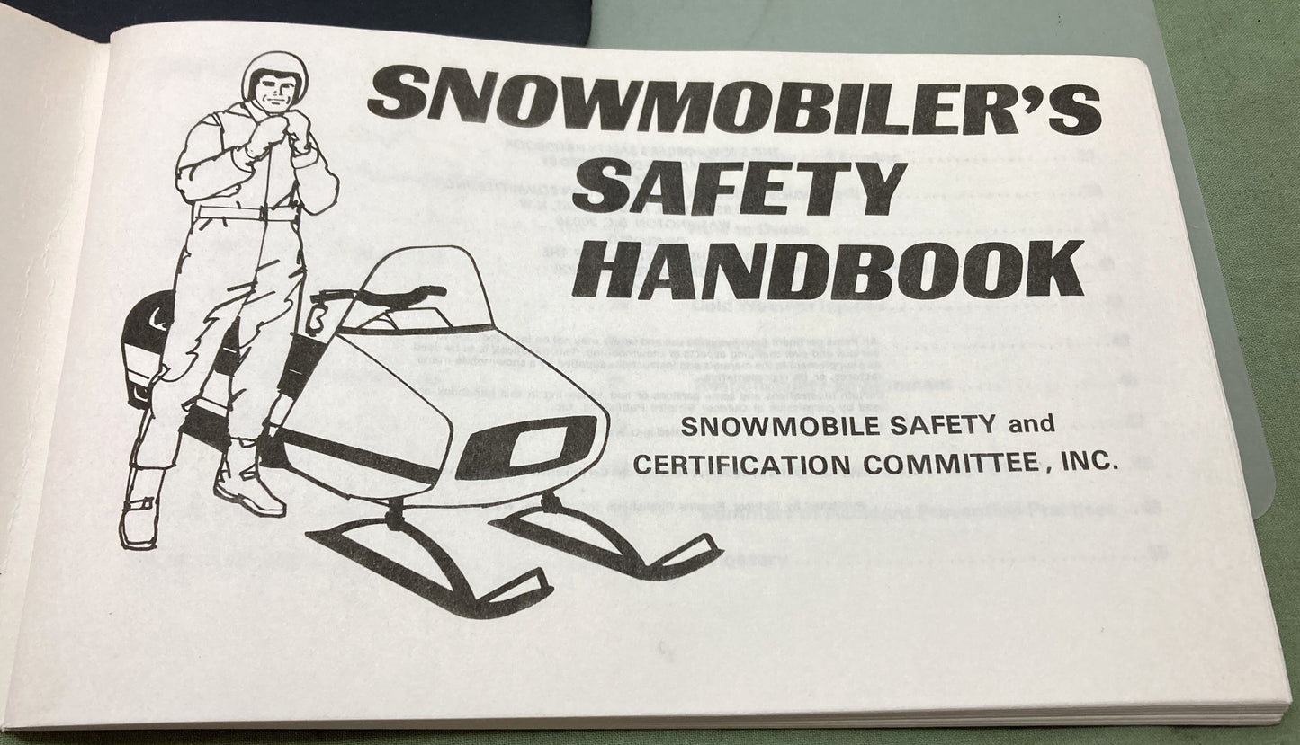Genuine Bi-Lingual French/English Snowmobiler's Safety Handbook 1978