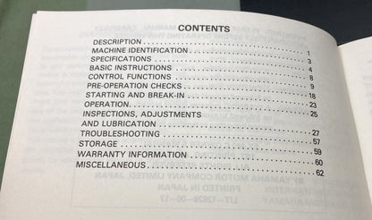 Genuine Yamaha LIT-12628-00-17 EX440C Snowmobile Owner's Manual 1978