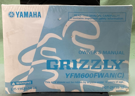 New Genuine Yamaha LIT-11626-14-06 YFM600FWAN(C) Grizzly Owner's Manual