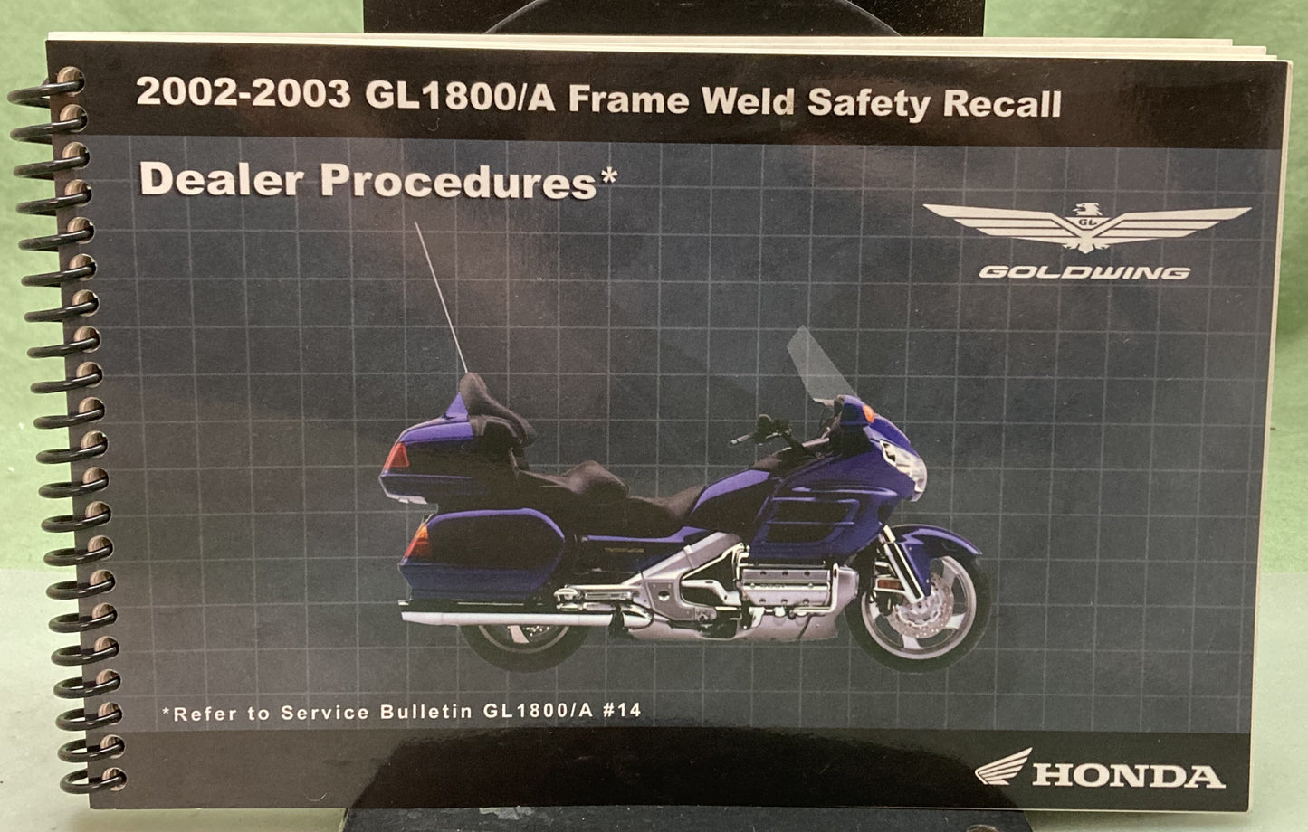 Genuine Honda S0510 GL1800/A Frame Weld Safety Recall Dealer Procedures '02-'03