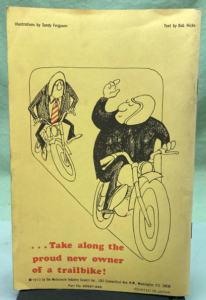 Genuine Motorcycle Industry Council 99997-848 Trail Bike Owner's Manual 1973