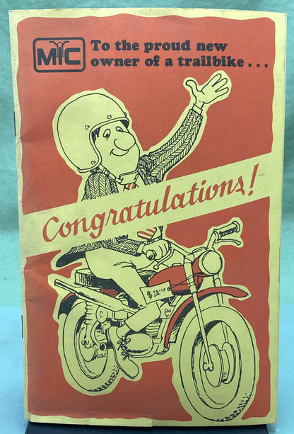 Genuine Motorcycle Industry Council 99997-848 Trail Bike Owner's Manual 1973