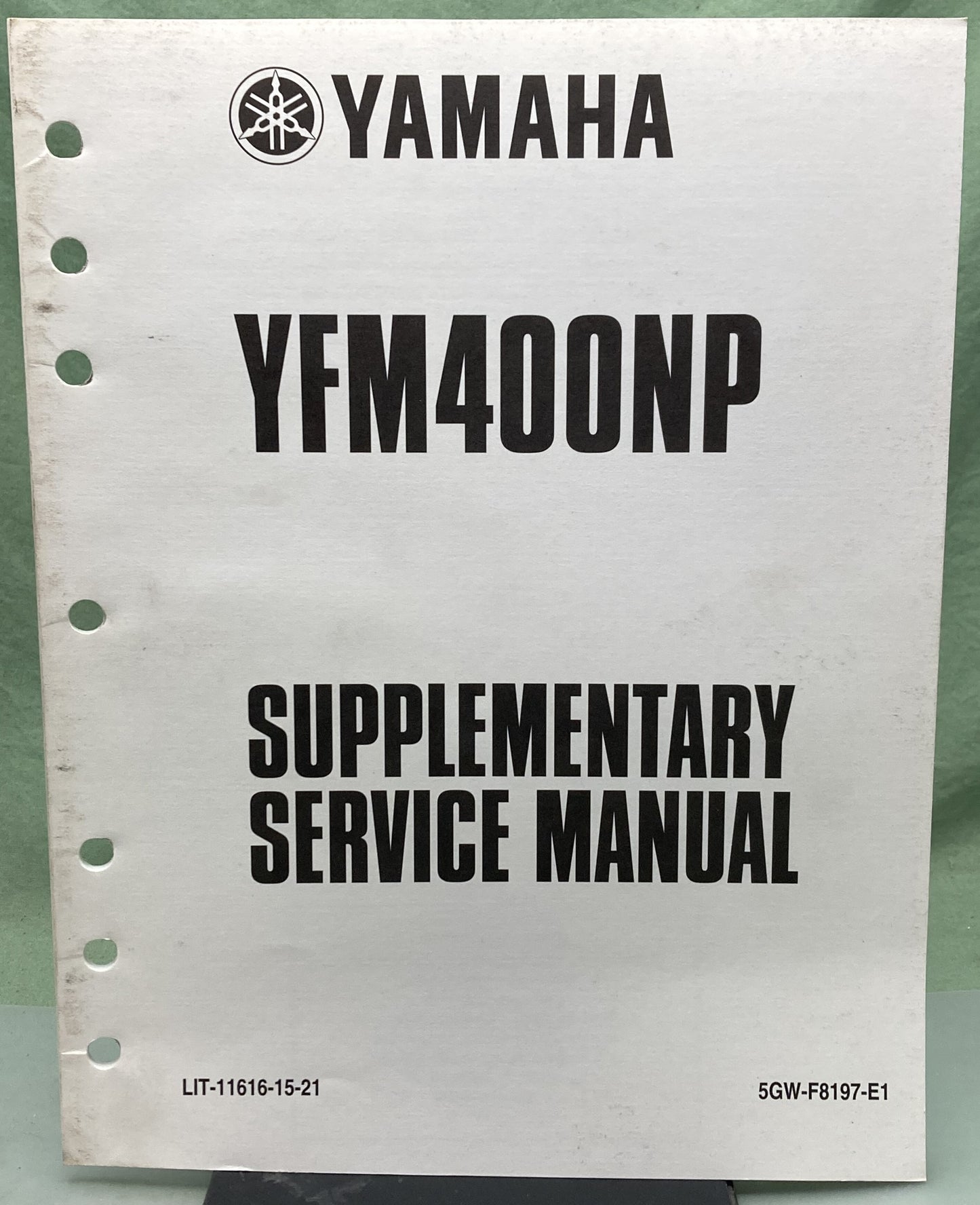 Genuine Yamaha LIT-11616-15-21 YFM400NP Supp. Service Manual 2001