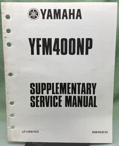 Genuine Yamaha LIT-11616-15-21 YFM400NP Supp. Service Manual 2001