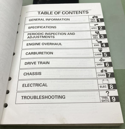 Genuine Yamaha LIT-11616-13-22 YFM400FWNM(C) Service Manual 1999